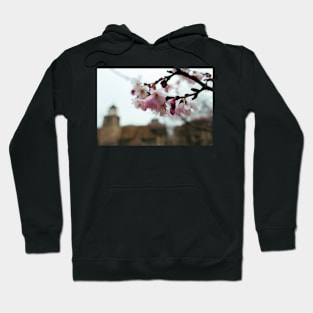Flowers with blurry building Hoodie